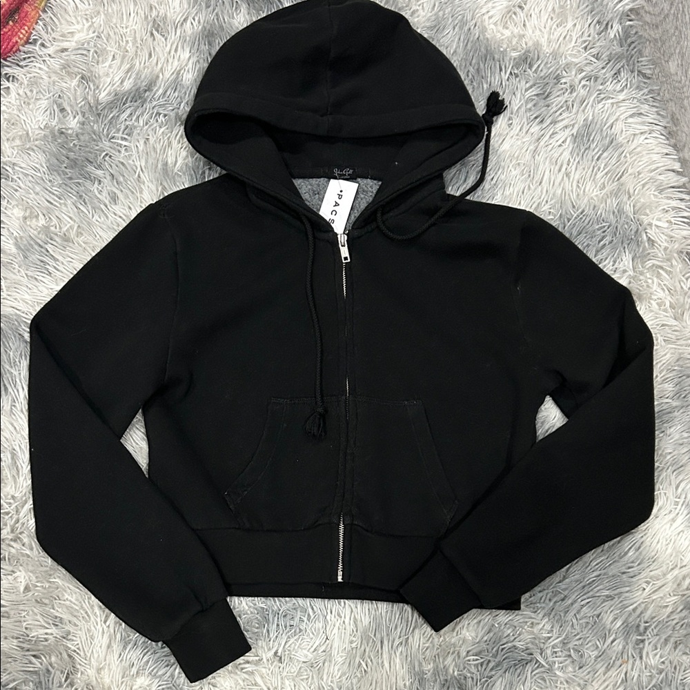 Brandy Melville Charcoal Zip-Up Jacket
